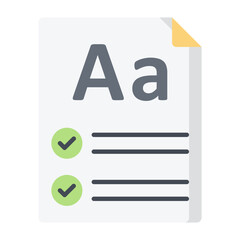 Content Writing Flat Icon