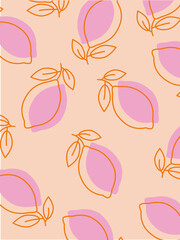 Doodle Background Citrus 03