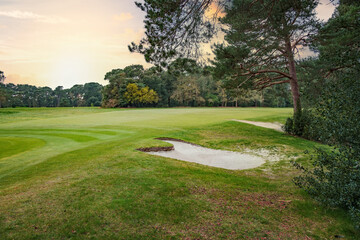 A beautiful golf course at Meyrick Park in Bournemouth, England.