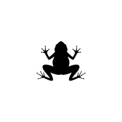 frog vector illustration for an icon,symbol or logo. frog silhouette