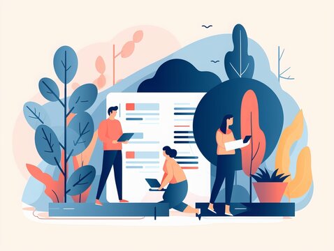 Creative illustration of a bussines man and work holic person. Generative ai