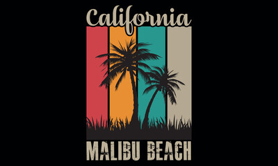 retro summer beach t shirt template.