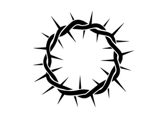 vector black thorn letter, round shape logo icon alphabet designs