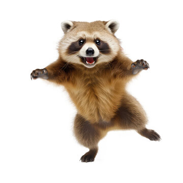 tanuki isolated on white