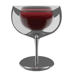 3d illustration of a glass of wine