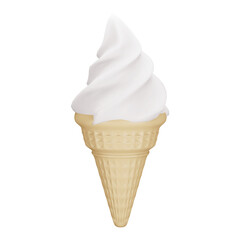 3d illustration of a ice cream cone