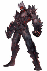 バーサーカーの男性キャラクターの全身イラスト(AI generated image)