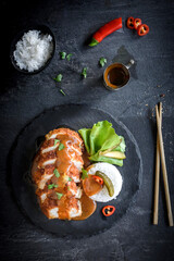 Chicken katsu with the rice  - 597439816
