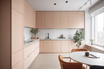 Fototapeta premium Kitchen interior created with generative ai tools