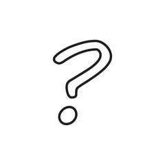  Question mark simple icon vector illustration