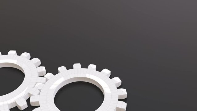 Zahnrad, Drehung, Teamarbeit, Mechanismus, Fortschritt, Entwicklung, 3D, Arbeit, Motorik, weiss, grau, technisch