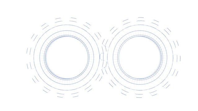 Zahnrad, Drehung, Teamarbeit, Mechanismus, Fortschritt, Entwicklung, 3D, Arbeit, Motorik, weiss, blau, skizze, zeichnung, technisch, wireframes
