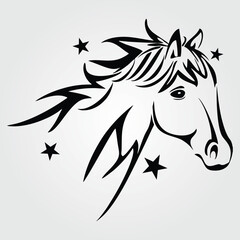 Horses Silhouette, Horse Racing, Horse Riding Equine Equestrian Race, Outline Horse Rider Vector Jockey Pony	