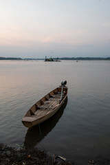 Obraz premium Traditional boat made of wood.