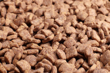 Chocolate corn snacks pads background, texture