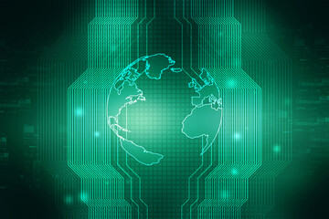 2d illustration world map abstract background