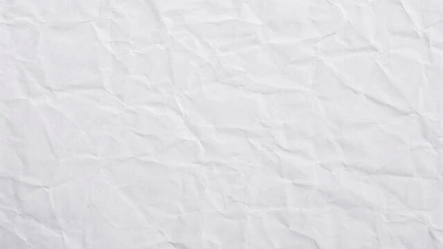 Stop motion of Crumpled white paper texture background.