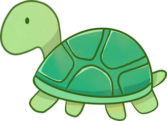 Cute turtle cartoon for illustration, element, clip art and kid