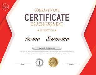 certificate template banner background illustration Vector