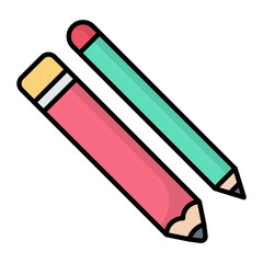 Pencils Line Color Icon