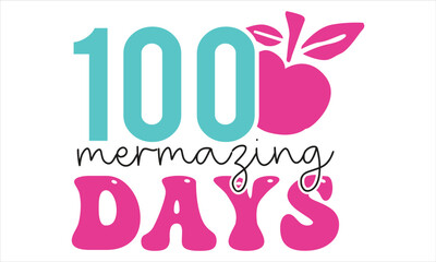 100 Days SVG Design template