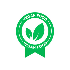 Vegan Food Badge Stamp vector design