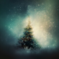Blurred image of Christmas tree