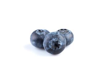 Blueberries on white background