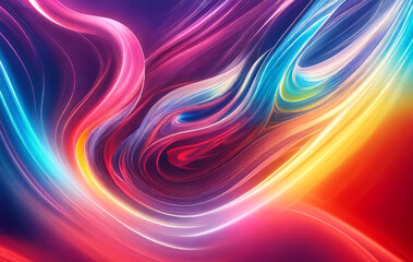 Obraz premium abstract curves line motion background with generative AI technology