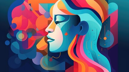 Mental Health Awareness: Symbolic metaphor blueprint with methodical visual configuration. Generative Ai