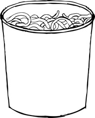 Sketch noodles cup