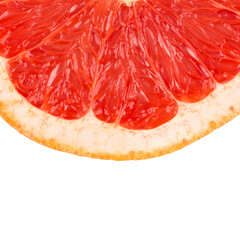 slice of grapefruit isolated on white background