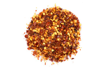 Pile of a crushed red pepper