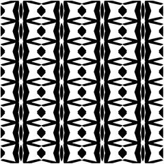 Monochrome pattern. Abstract texture for fabric print, card, table cloth, furniture, banner, cover, invitation, decoration, wrapping.seamless repeating pattern.Black and white color.