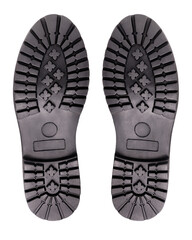 Textured rubber outsole for hiking boots. Isolated on a transparent background.