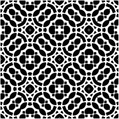 Monochrome pattern. Abstract texture for fabric print, card, table cloth, furniture, banner, cover, invitation, decoration, wrapping.seamless repeating pattern.Black and white color.