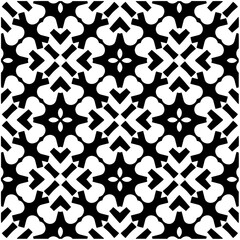 Monochrome pattern. Abstract texture for fabric print, card, table cloth, furniture, banner, cover, invitation, decoration, wrapping.seamless repeating pattern.Black and white color.