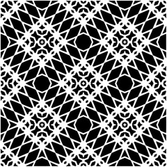 Monochrome pattern. Abstract texture for fabric print, card, table cloth, furniture, banner, cover, invitation, decoration, wrapping.seamless repeating pattern.Black and white color.