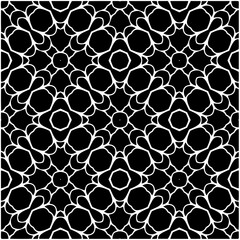 Monochrome pattern. Abstract texture for fabric print, card, table cloth, furniture, banner, cover, invitation, decoration, wrapping.seamless repeating pattern.Black and white color.