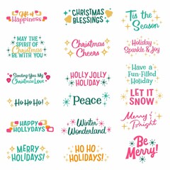 set of christmas icons