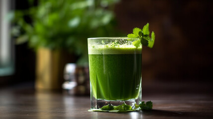healthy smoothie drink in the glass