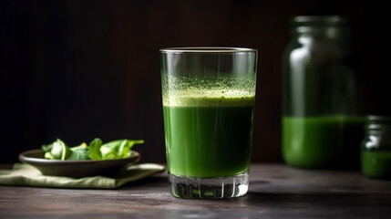 healthy smoothie drink in the glass