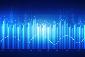 2d rendering Stock market online business concept. business Graph 