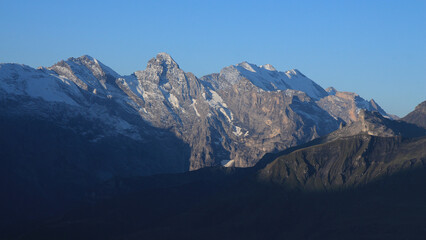 High mountains above Muerren, Switzerland.