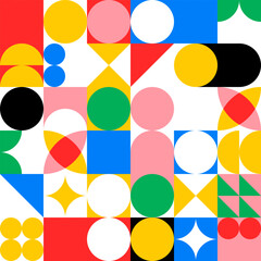 Modern bright geometric square background