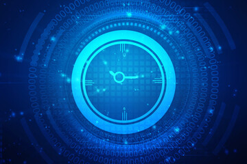 2d illustration new technology stopwatch