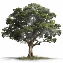tree isolated on white background, ai generated