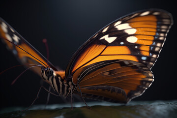 Fototapeta na wymiar Butterfly Close-up. Insect Animal. AI Generated