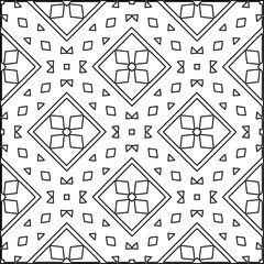 Stylish texture with figures from lines.Abstract geometric black and white pattern for web page, textures, card, poster, fabric, textile. Monochrome graphic repeating design. 