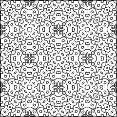 Stylish texture with figures from lines.Abstract geometric black and white pattern for web page, textures, card, poster, fabric, textile. Monochrome graphic repeating design. 